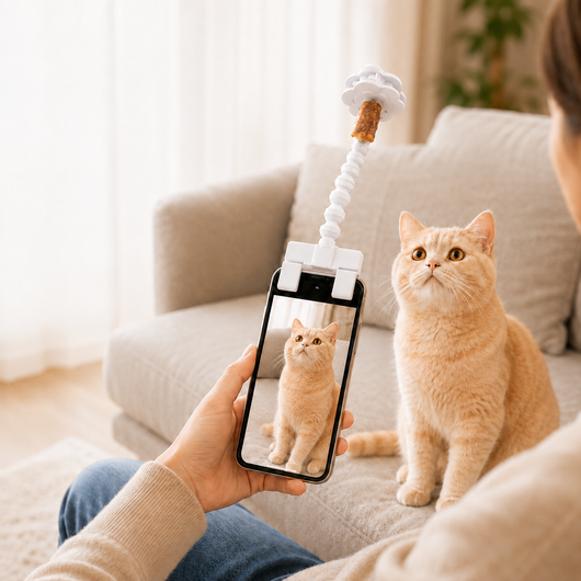 Komavic Pet Selfie Clip – Treat Holder for Better Photos