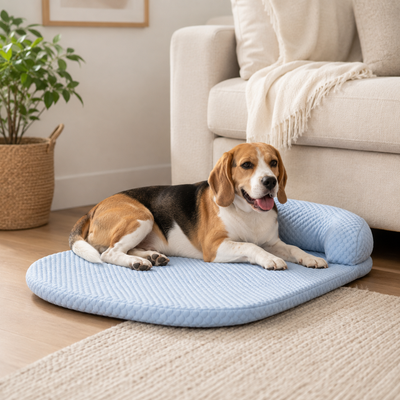 Komavic Cooling Pet Bed with Raised Bolster