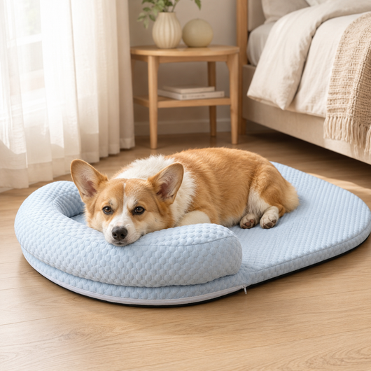 Komavic Cooling Pet Bed with Raised Bolster