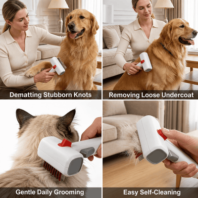 Komavic 2-in-1 Dematting & Deshedding Pet Brush