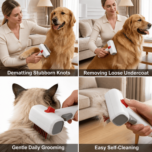 Komavic 2-in-1 Dematting & Deshedding Pet Brush