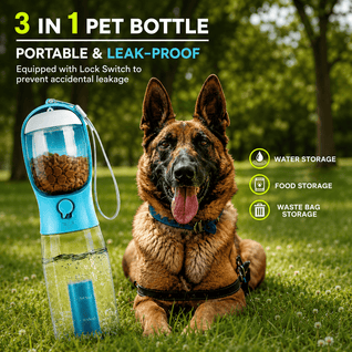 3-in-1 Portable Dog Water Bottle