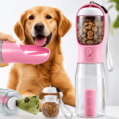 3-in-1 Portable Dog Water Bottle