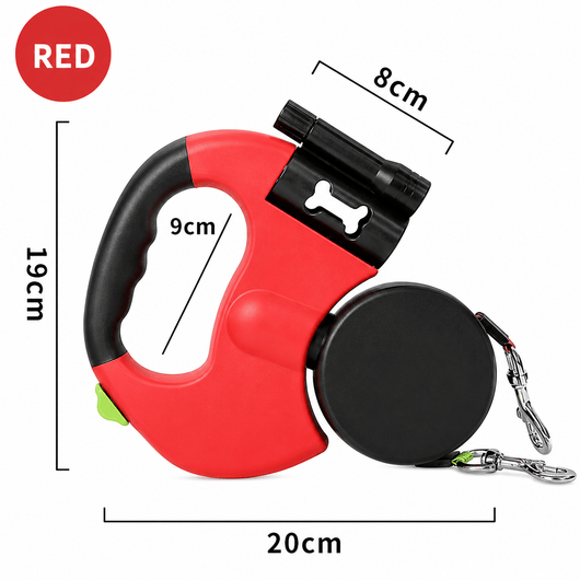 Komavic Dual Retractable Dog Leash for 2 Dogs