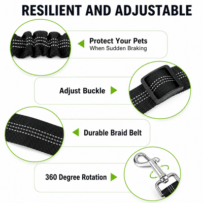Komavic Shock Absorbing Bungee Dog Seat Belt
