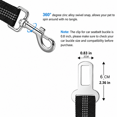 Komavic Shock Absorbing Bungee Dog Seat Belt