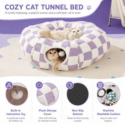 Komavic Washable Cat Tunnel Bed