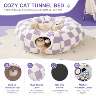 Komavic Washable Cat Tunnel Bed