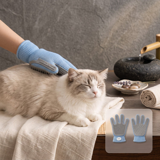 Komavic Dual-Sided Pet Grooming Glove - Deshedding & Massage for Cats & Dogs