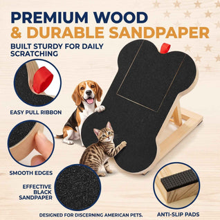 Wooden Scratching Board, Nail Scraper for Pet