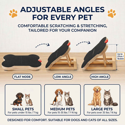 Wooden Dog Scratching Board, Nail Scraper for Pet