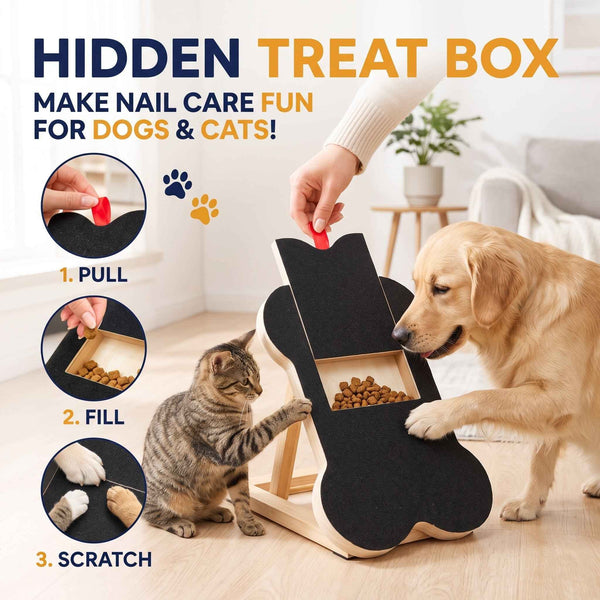 Wooden Dog Scratching Board, Nail Scraper for Pet