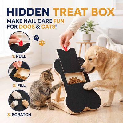 Wooden Dog Scratching Board, Nail Scraper for Pet