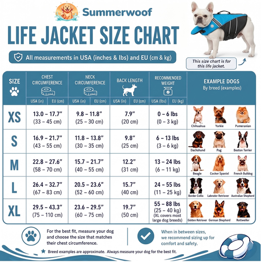 Dog Life Jacket | Adjustable Swim Vest with Bright Colors for Safety in Water