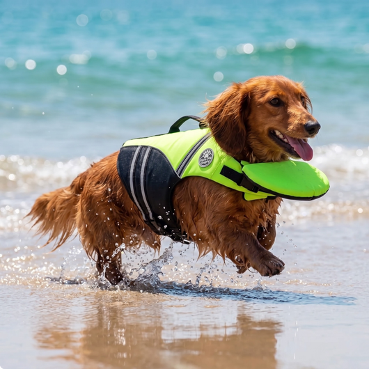 Dog Life Jacket | Adjustable Swim Vest with Bright Colors for Safety in Water
