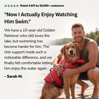 Dog Life Jacket | Adjustable Swim Vest with Bright Colors for Safety in Water