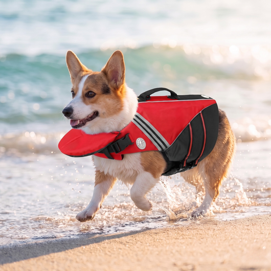 Dog Life Jacket | Adjustable Swim Vest with Bright Colors for Safety in Water