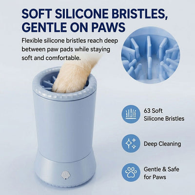 Electric Pet Paw Cleaner Pro – USB Rechargeable Dog & Cat Paw Washer