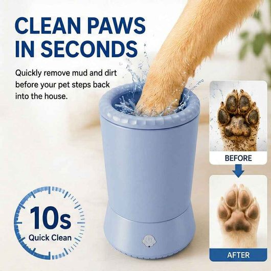 Paws in Awe Electric Pet Paw Cleaner Pro – USB Rechargeable Dog & Cat Paw Washer