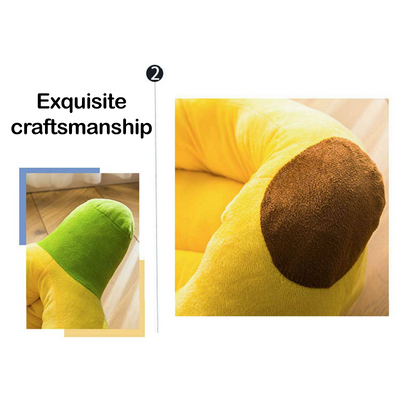 Komavic Banana-Shaped Dog Bed with Plush Filling