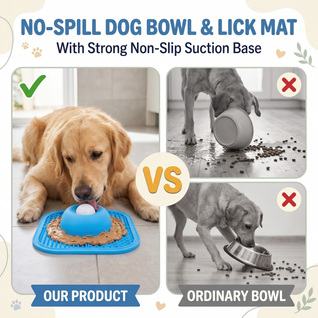 Interactive Pet Lick Mat & Slow Feeder Bowl