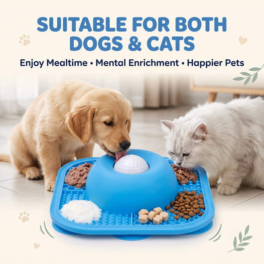 2-in-1 Interactive Rolling Lick Bowl – Slow Feeder & Enrichment Toy for Dogs & Cats