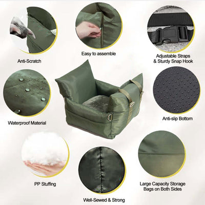 KOMAVIC Dog Car Seat Bed