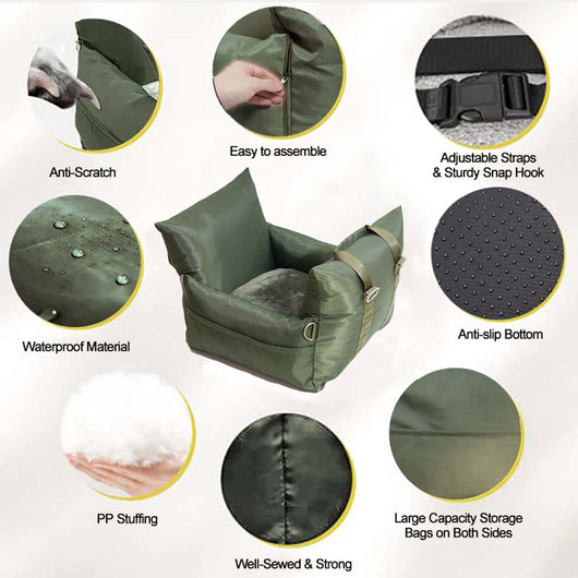 KOMAVIC Dog Car Seat Bed