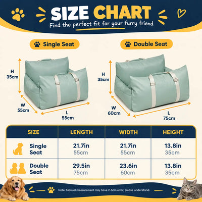 KOMAVIC Dog Car Seat Bed