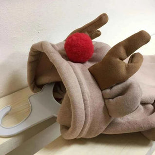 Komavic Reindeer Dachshund Xmas Hoodie | Fleece-Lined Dog Christmas Hoodie