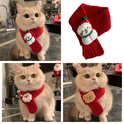 Komavic Christmas Knitted Pet Scarf Autumn