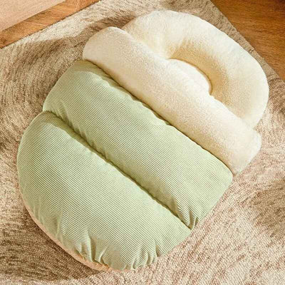 Komavic Dachshund Burrow Bed – Cozy Semi-Covered Tunnel Dog Bed with Memory Foam, Brown