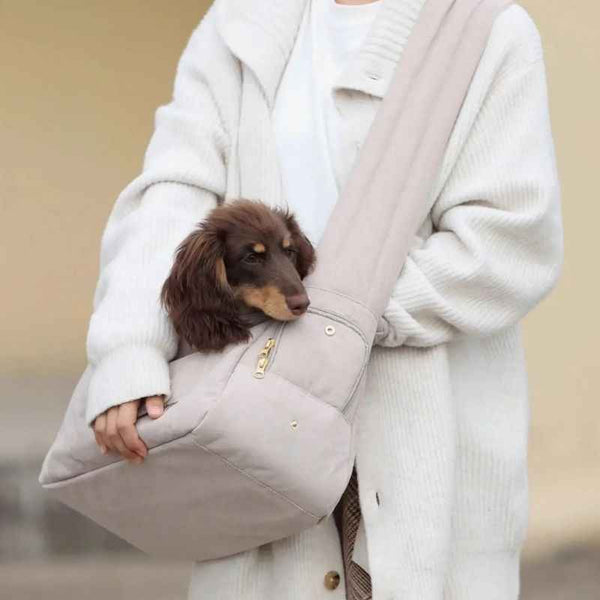 Komavic Dachshund Calm Carry Sling - Hands-Free Dog Carrier for Puppies & Senior Dogs