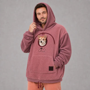 Komavic Dog Carrier Hoodie - Kangaroo Pouch Pet Carrier Sweatshirt for Small Dogs & Puppies