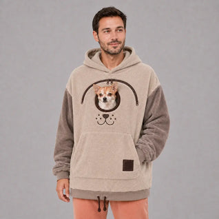 Komavic Dog Carrier Hoodie - Kangaroo Pouch Pet Carrier Sweatshirt for Small Dogs & Puppies