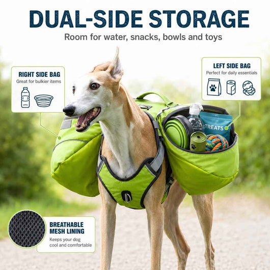 Komavic Dog Saddlebag Backpack Harness