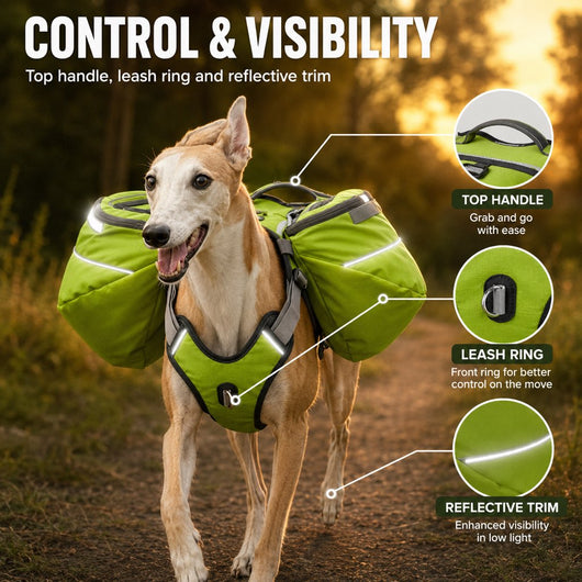 Komavic Dog Saddlebag Backpack Harness
