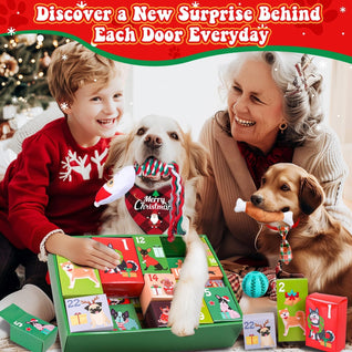 Komavic Dog Toys Advent Calendar 2026, 24-Day Christmas Countdown Gift Set with Interactive Chew Toys