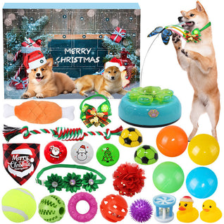 Komavic Dog Toys Advent Calendar 2026, 24-Day Christmas Countdown Gift Set with Interactive Chew Toys