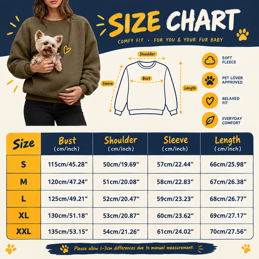 Komavic Hand Free Dog Carrier Sweater