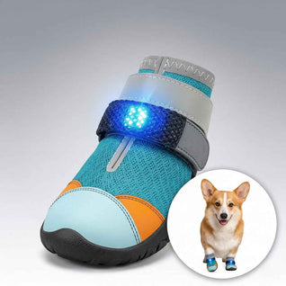 Komavic LED Dog Boots, Motion-Activated Light Up Dog Shoes, Waterproof Non-Slip, Set of 2 or 4, XS-4XL