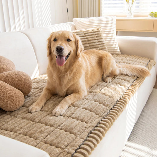 Komavic Plush Non-Slip Pet Sofa Cover