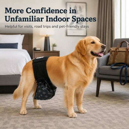 Komavic Reusable Male Dog Urine Collection Wrap with 50 Bags 