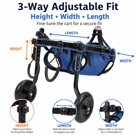 Komavic Small Dog Wheelchair for Back Legs