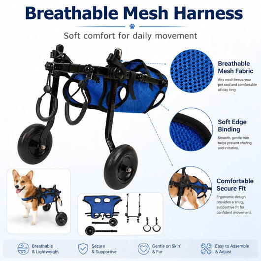 Komavic Small Dog Wheelchair for Back Legs