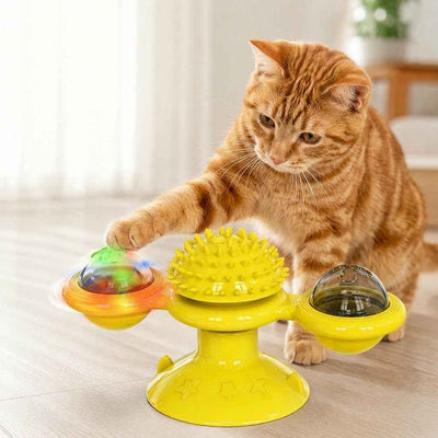 Komavic Spinning Cat Windmill Toy
