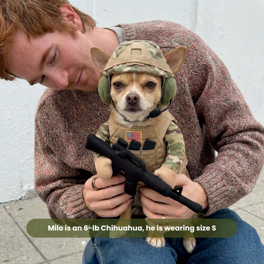 Komavic Soldier Dog Costume Set with Helmet