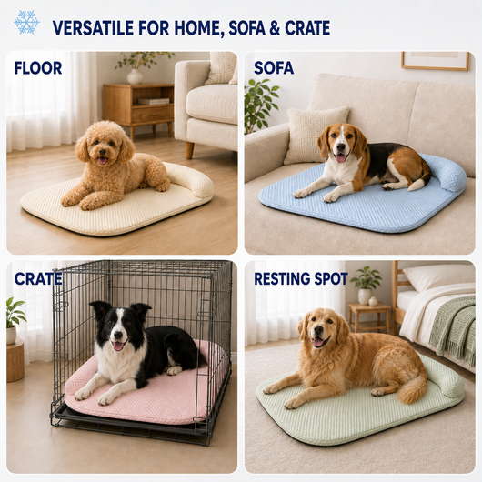 Komavic Cooling Pet Bed with Raised Bolster