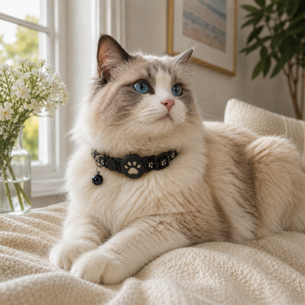 Komavic GPS Cat Collar Smart Tracker & Reflective Fit