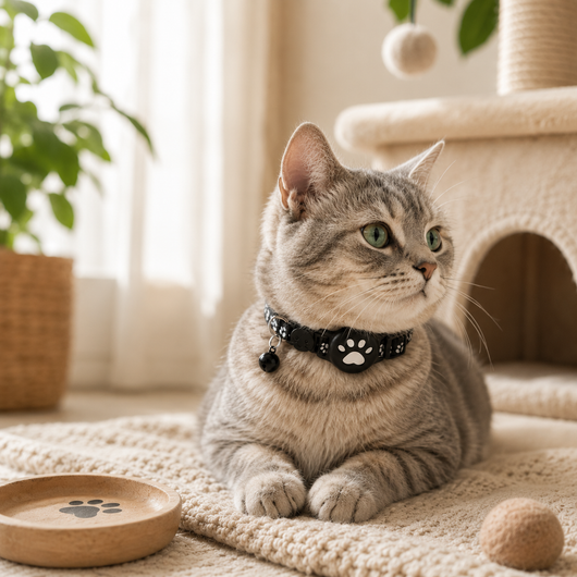 Komavic GPS Cat Collar Smart Tracker & Reflective Fit